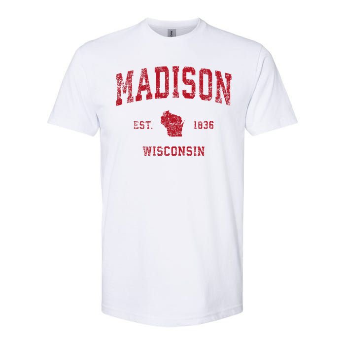 Madison Wisconsin Wi Vintage Sports Design Softstyle CVC T-Shirt