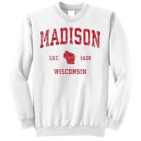 Madison Wisconsin Wi Vintage Sports Design Sweatshirt