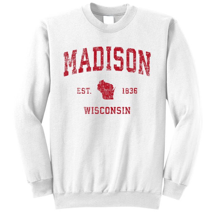 Madison Wisconsin Wi Vintage Sports Design Sweatshirt