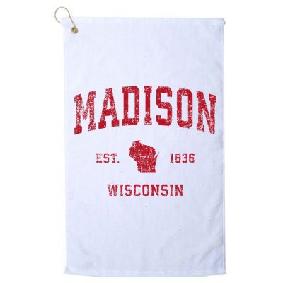 Madison Wisconsin Wi Vintage Sports Design Golf Towel
