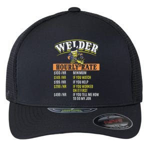 Metal Worker Welding MIG Welder Funny Welder Hourly Rate Flexfit Unipanel Trucker Cap