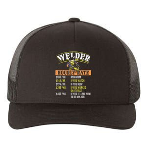 Metal Worker Welding MIG Welder Funny Welder Hourly Rate Yupoong Adult 5-Panel Trucker Hat