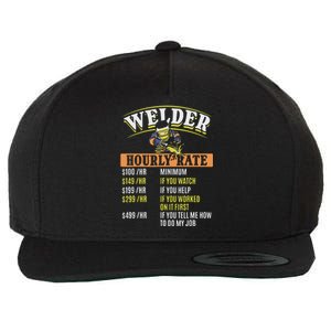 Metal Worker Welding MIG Welder Funny Welder Hourly Rate Wool Snapback Cap