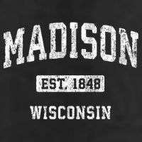 Madison Wisconsin Wi Vintage Athletic Sports Design Gift Hat