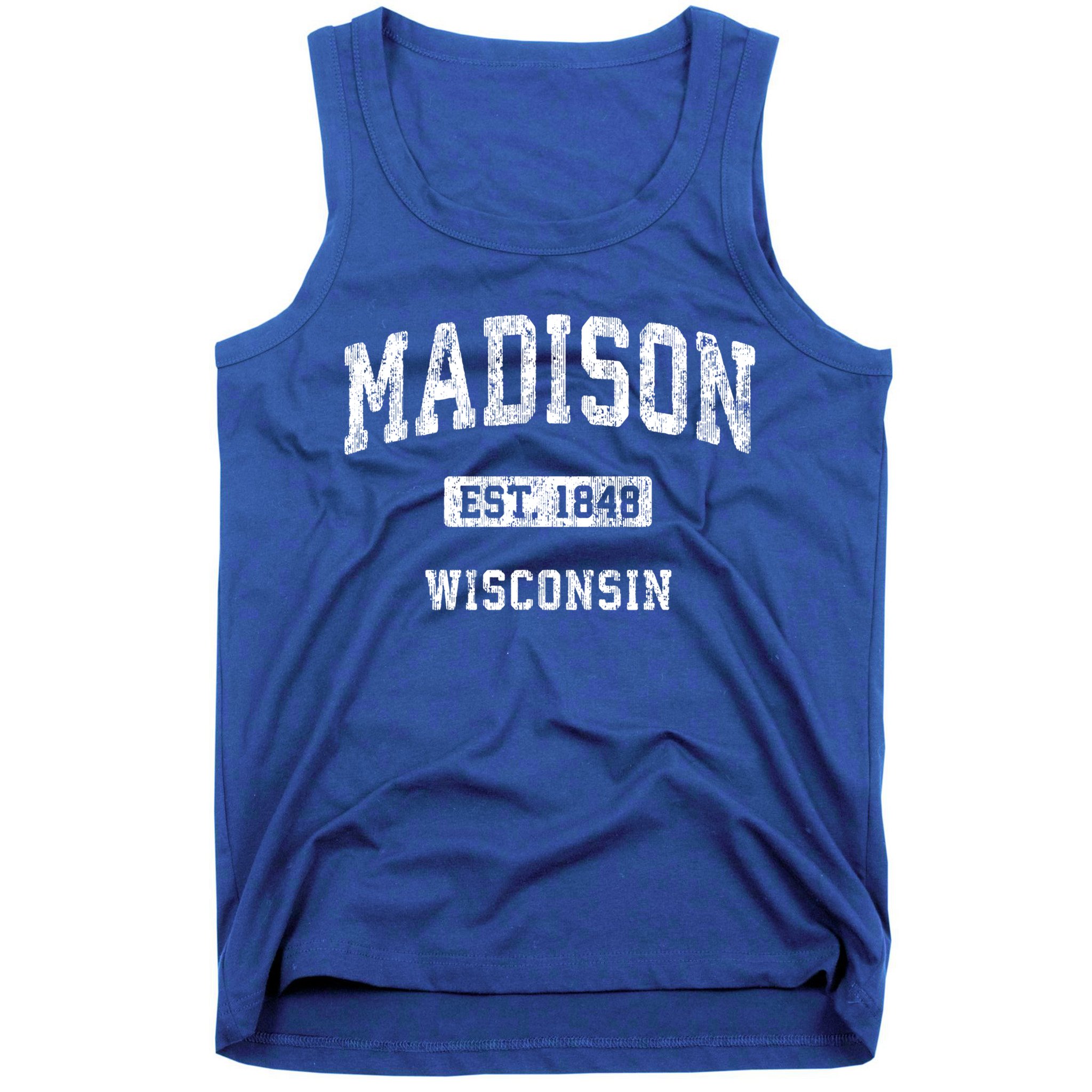 Madison Wisconsin Wi Vintage Athletic Sports Design Gift Tank Top