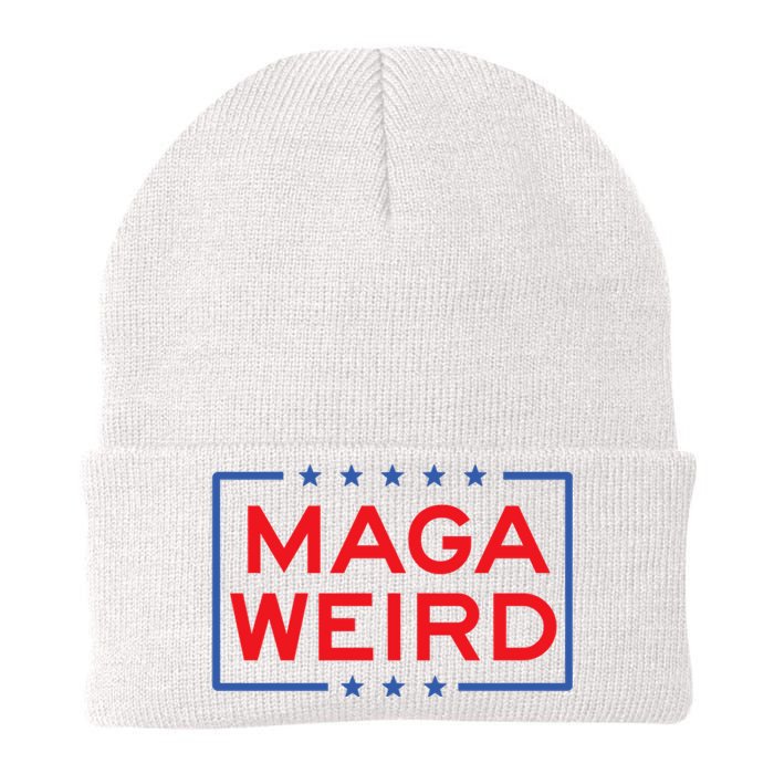 Maga Weird Weird Like Trump Weird 2024 Trump Vance 2024 Knit Cap Winter Beanie