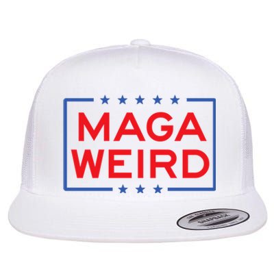 Maga Weird Weird Like Trump Weird 2024 Trump Vance 2024 Flat Bill Trucker Hat