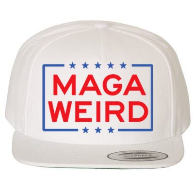 Maga Weird Weird Like Trump Weird 2024 Trump Vance 2024 Wool Snapback Cap