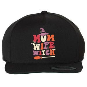 Mom Wife Witch Funny Trick Or Treat Halloween Groovy Retro Cute Gift Wool Snapback Cap