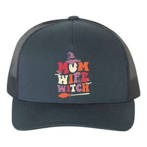 Mom Wife Witch Funny Trick Or Treat Halloween Groovy Retro Cute Gift Yupoong Adult 5-Panel Trucker Hat