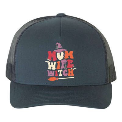 Mom Wife Witch Funny Trick Or Treat Halloween Groovy Retro Cute Gift Yupoong Adult 5-Panel Trucker Hat