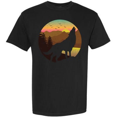 Mountain Wilderness Wolf Survives Gift Design Gift Garment-Dyed Heavyweight T-Shirt