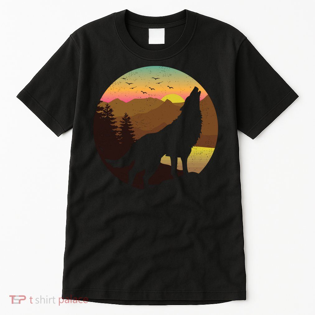 Mountain Wilderness Wolf Survives Gift Design Gift Tall T-Shirt