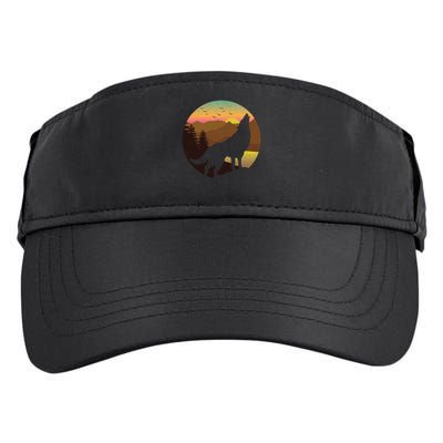 Mountain Wilderness Wolf Survives Gift Design Gift Adult Drive Performance Visor