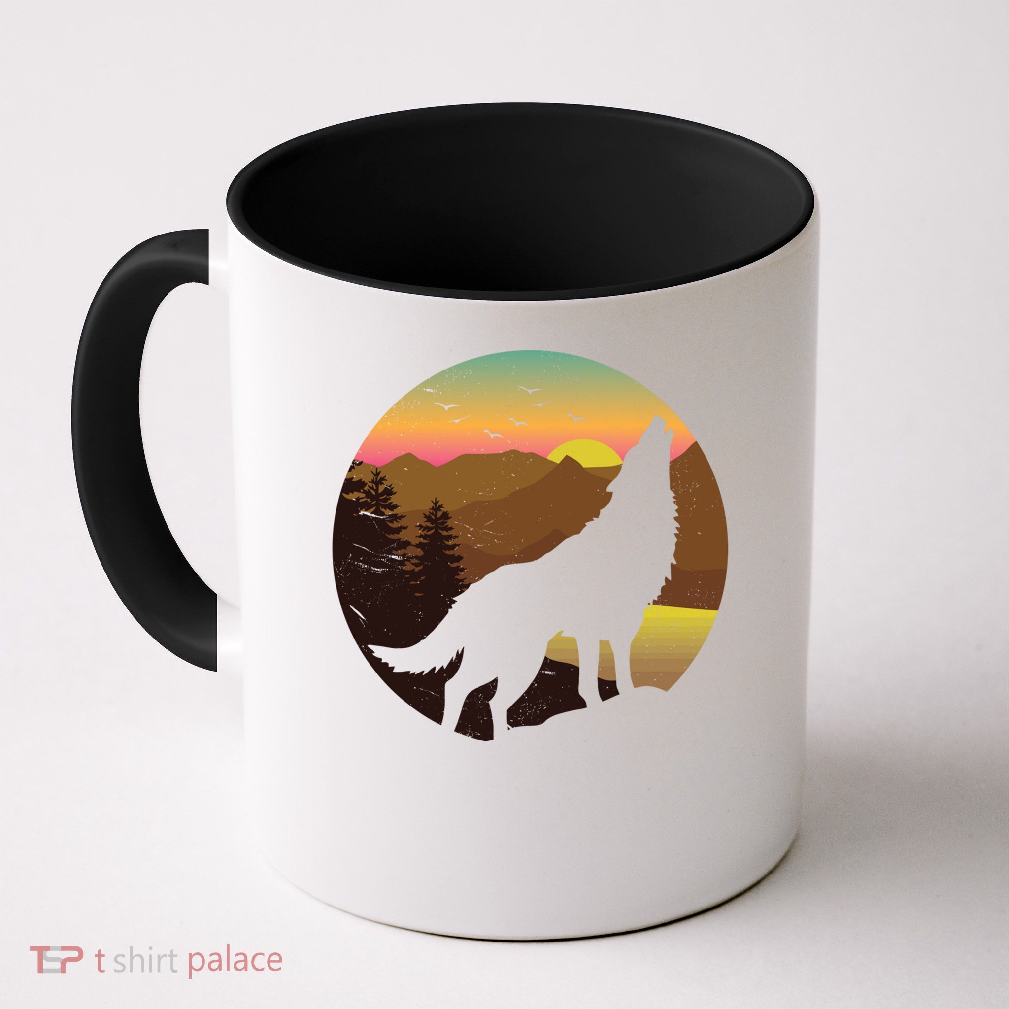 Mountain Wilderness Wolf Survives Gift Design Gift Mug