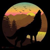 Mountain Wilderness Wolf Survives Gift Design Gift Premium T-Shirt