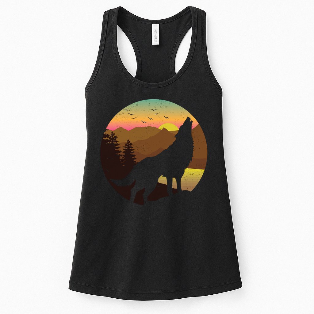Mountain Wilderness Wolf Survives Gift Design Gift Womens Tank Top