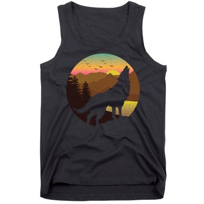 Mountain Wilderness Wolf Survives Gift Design Gift Tank Top