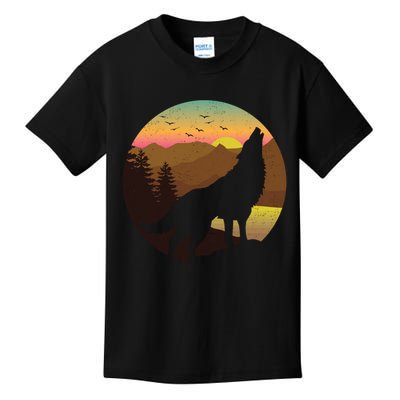 Mountain Wilderness Wolf Survives Gift Design Gift Kids T-Shirt