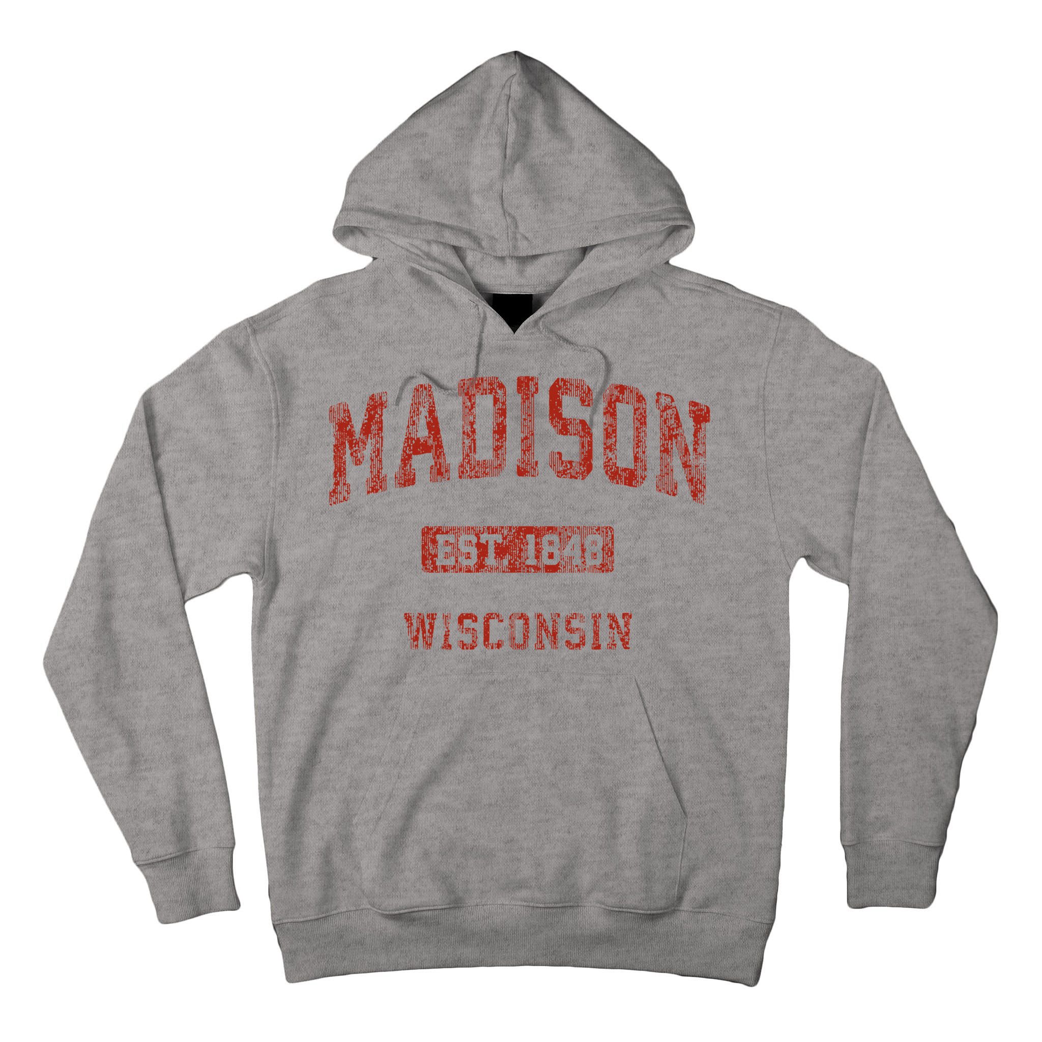 Madison Wisconsin Wi Vintage Athletic Sports Tall Hoodie