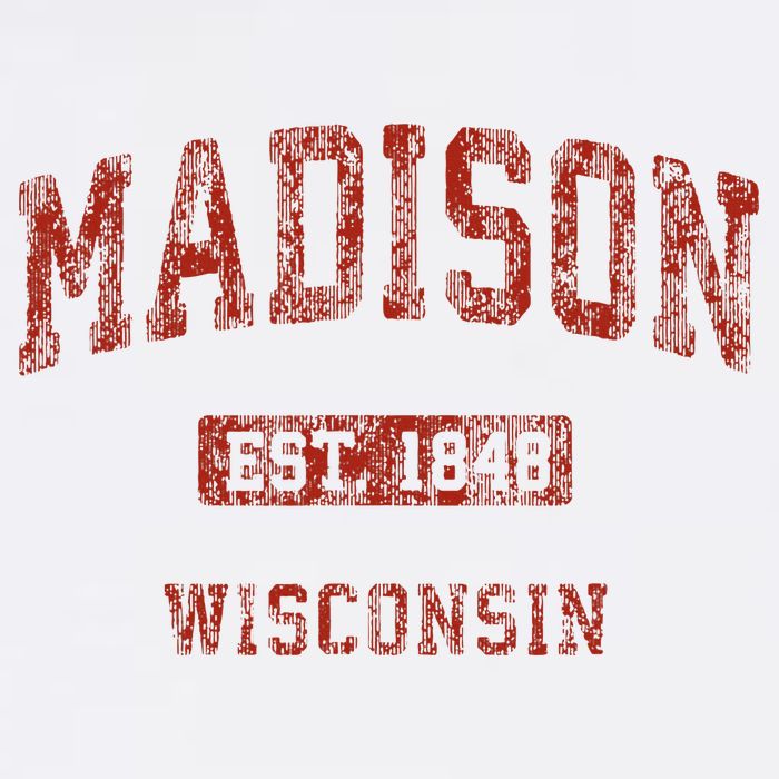 Madison Wisconsin Wi Vintage Athletic Sports Doggie Tank