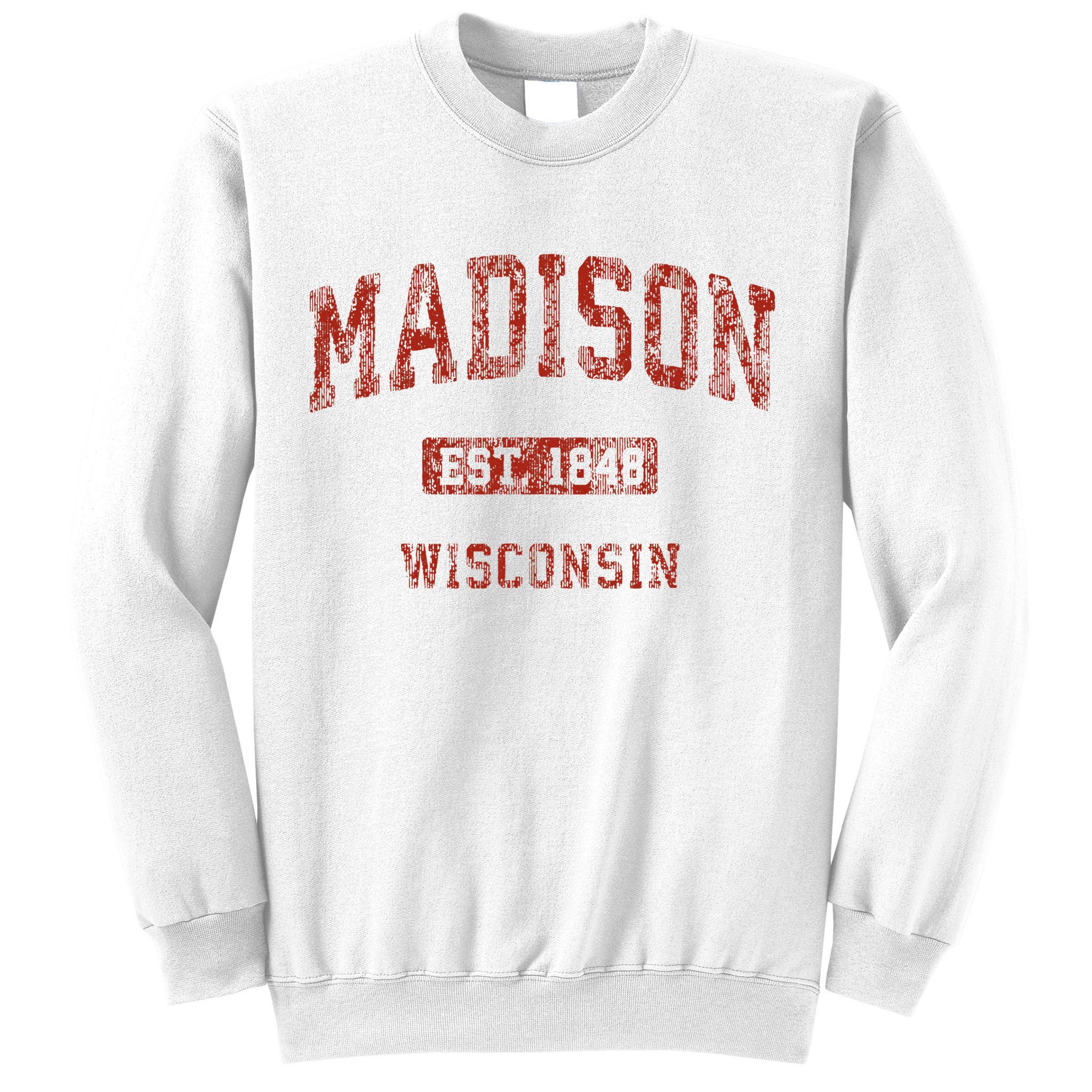 Madison Wisconsin Wi Vintage Athletic Sports Sweatshirt
