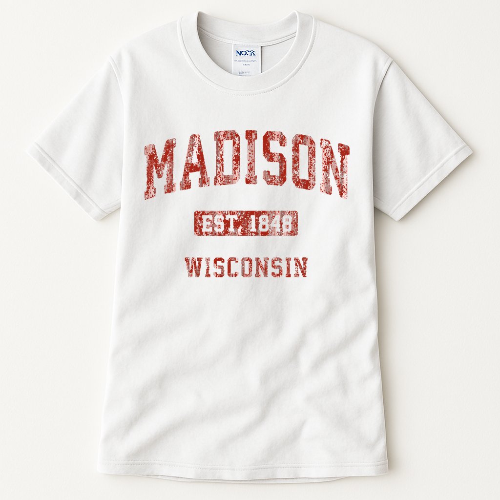 Madison Wisconsin Wi Vintage Athletic Sports Tall T-Shirt