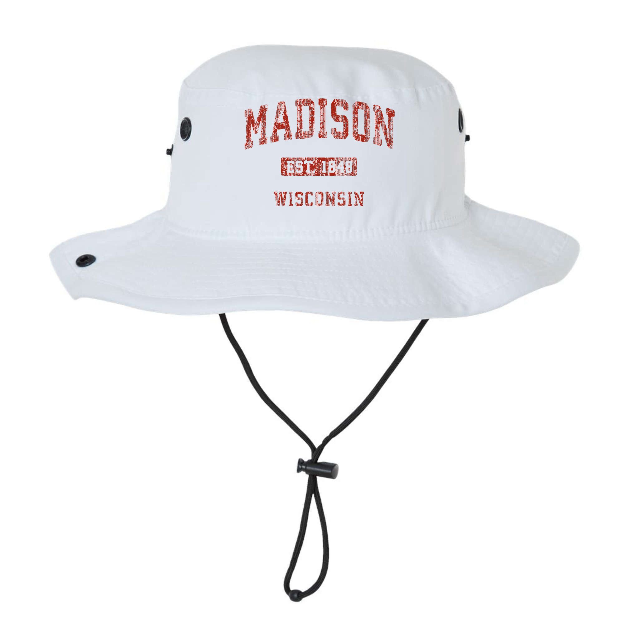 Madison Wisconsin Wi Vintage Athletic Sports Bucket Hat