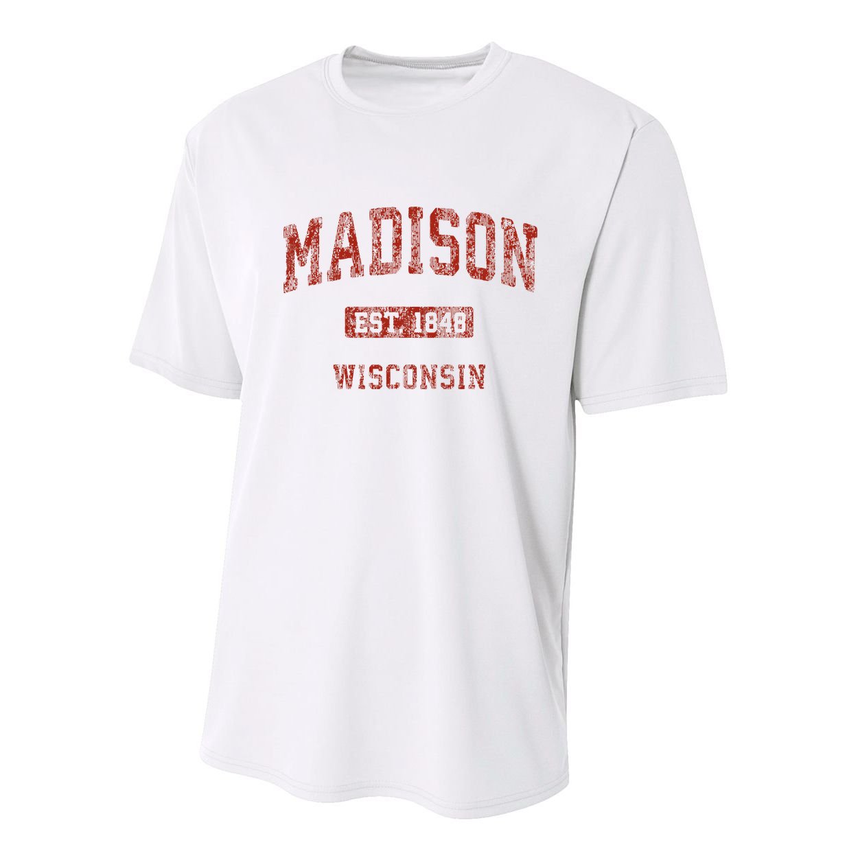 Madison Wisconsin Wi Vintage Athletic Sports Youth Performance Sprint T-Shirt
