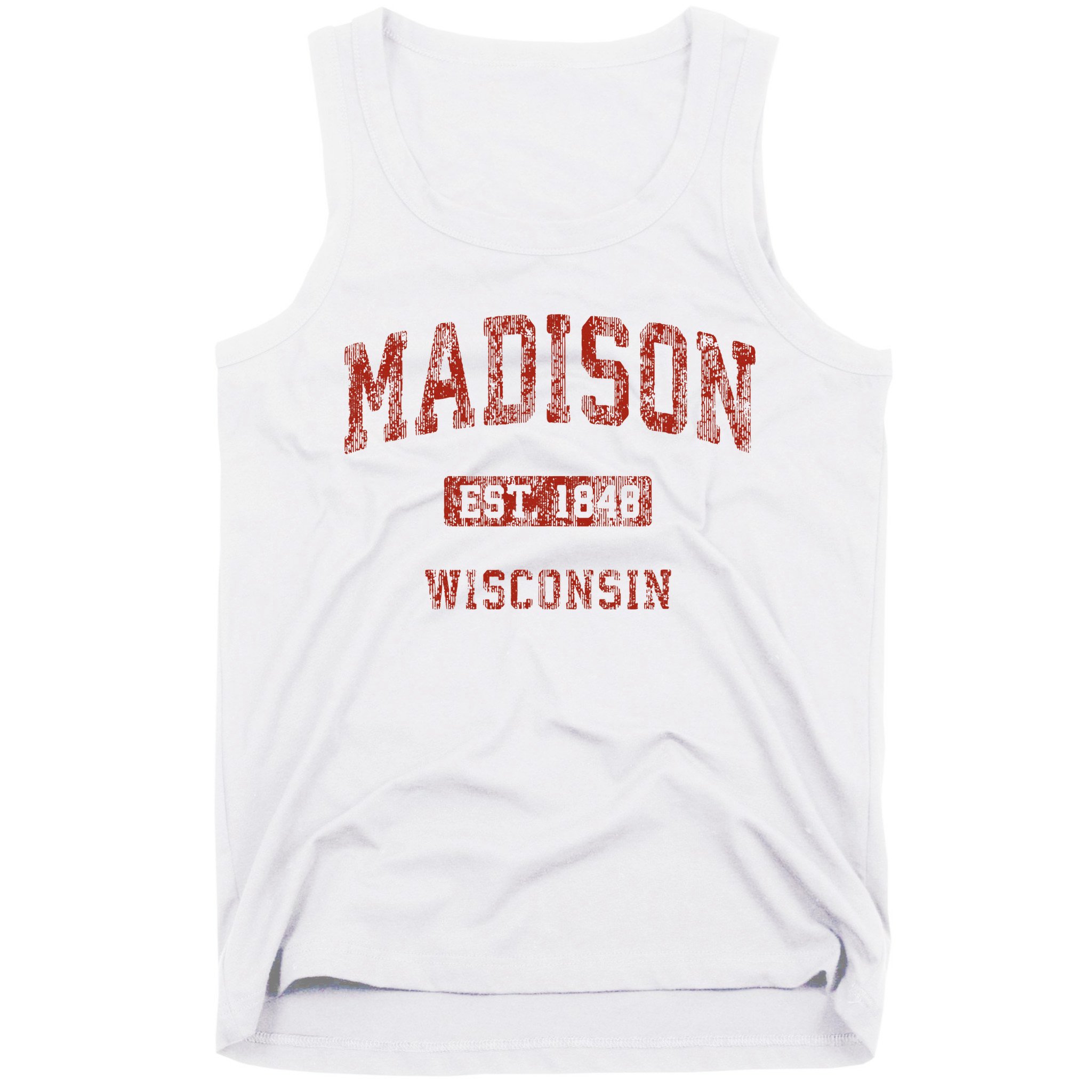 Madison Wisconsin Wi Vintage Athletic Sports Tank Top