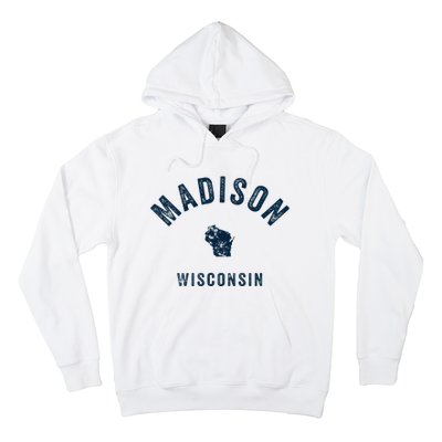 Madison Wisconsin Wi Vintage 70s Sports Design Hoodie