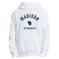 Madison Wisconsin Wi Vintage 70s Sports Design Urban Pullover Hoodie