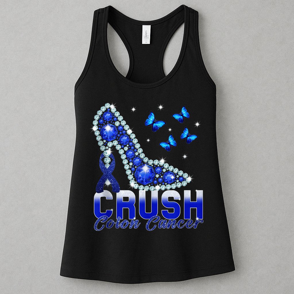 March We Wear Blue Crush Colon Cancer Awareness Month Womens Tank Top