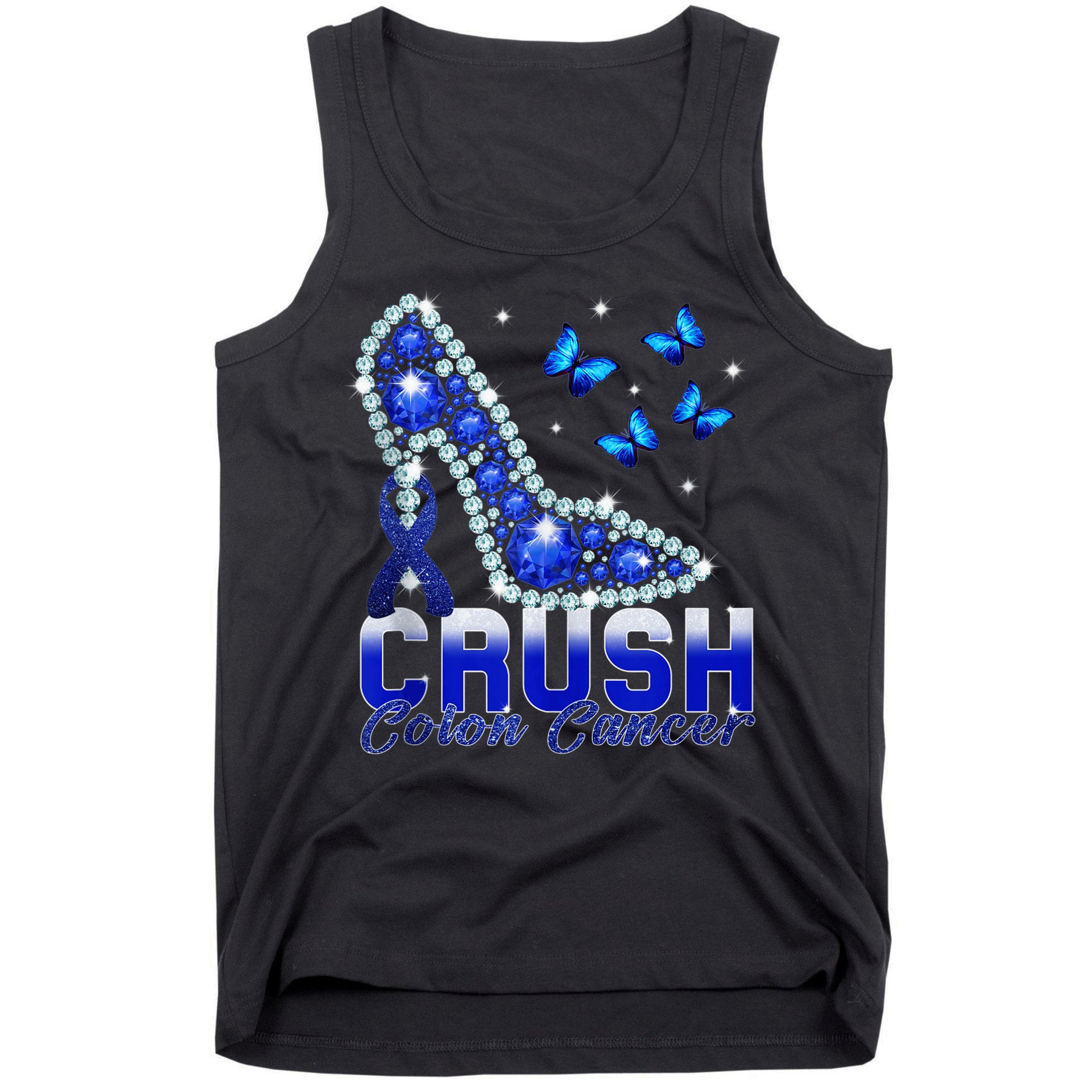 March We Wear Blue Crush Colon Cancer Awareness Month Tank Top