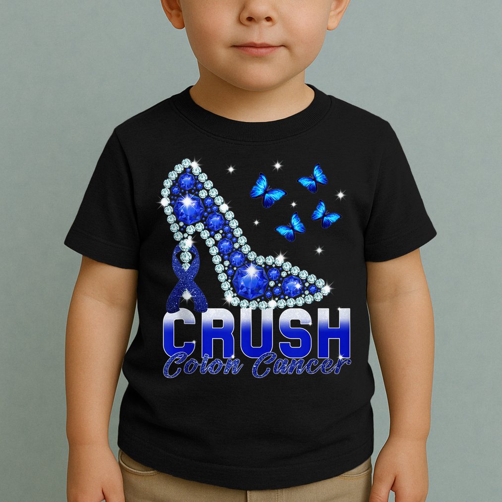 March We Wear Blue Crush Colon Cancer Awareness Month Toddler T-Shirt