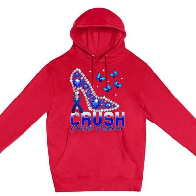 March We Wear Blue Crush Colon Cancer Awareness Month Premium Pullover Hoodie