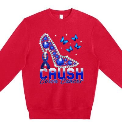 March We Wear Blue Crush Colon Cancer Awareness Month Premium Crewneck Sweatshirt