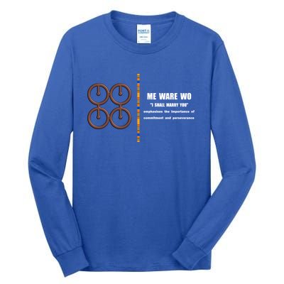 Me Ware Wo Adinkra Ghana Symbols I Shall Marry You Gift Tall Long Sleeve T-Shirt