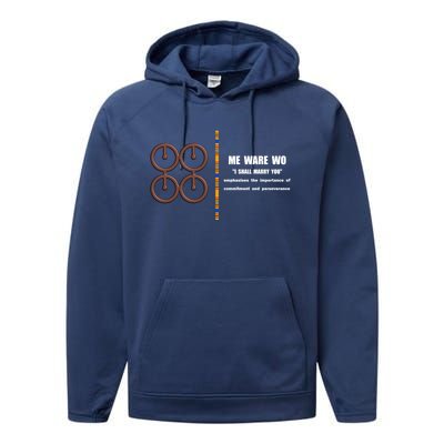 Me Ware Wo Adinkra Ghana Symbols I Shall Marry You Gift Performance Fleece Hoodie