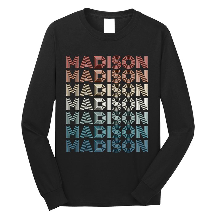 Madison Wi Wisconsin Vintage Long Sleeve Shirt