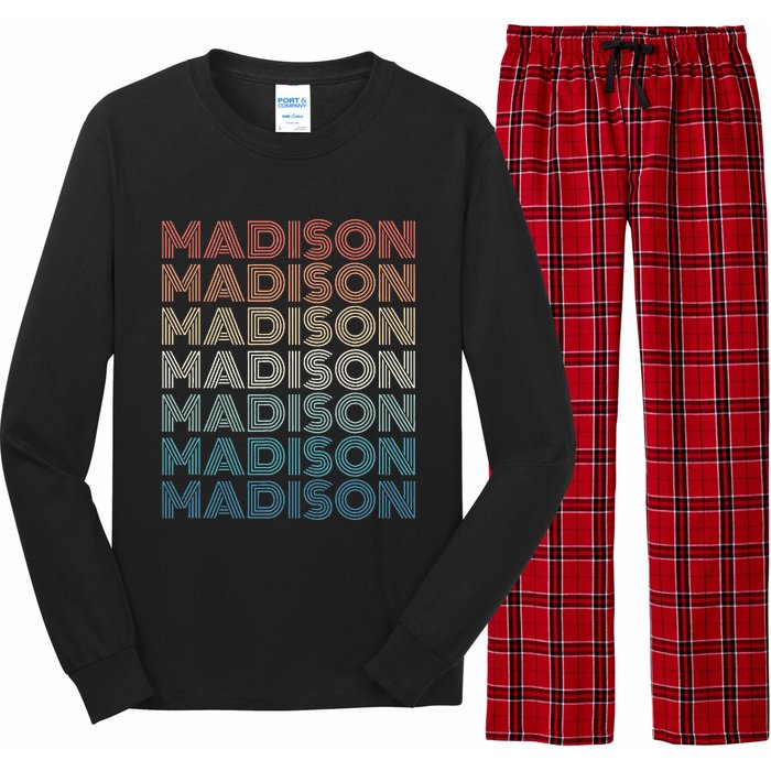 Madison Wi Wisconsin Vintage Long Sleeve Pajama Set