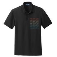 Madison Wi Wisconsin Vintage Dry Zone Grid Polo