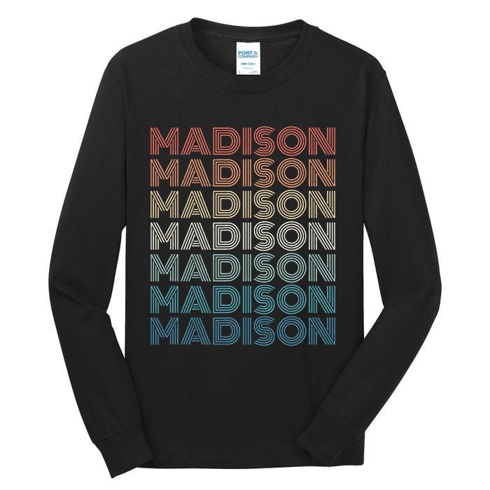 Madison Wi Wisconsin Vintage Tall Long Sleeve T-Shirt