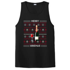 Merry Winemas Wine Lover Bottle Xmas Ing Ugly Christmas Funny Gift PosiCharge Competitor Tank