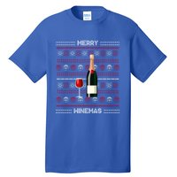 Merry Winemas Wine Lover Bottle Xmas Ing Ugly Christmas Funny Gift Tall T-Shirt