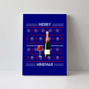 Merry Winemas Wine Lover Bottle Xmas Ing Ugly Christmas Funny Gift Canvas