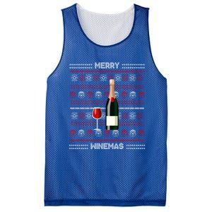 Merry Winemas Wine Lover Bottle Xmas Ing Ugly Christmas Funny Gift Mesh Reversible Basketball Jersey Tank