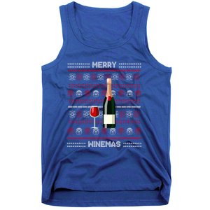 Merry Winemas Wine Lover Bottle Xmas Ing Ugly Christmas Funny Gift Tank Top