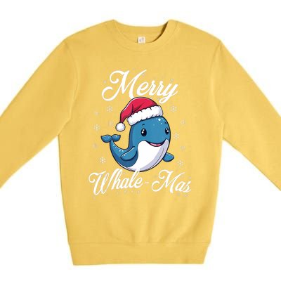 Merry Whalemas Whale With Santa Hat Orcas Christmas Puns Tank Top Premium Crewneck Sweatshirt