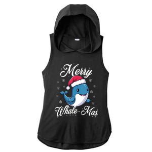 Merry Whalemas Whale With Santa Hat Orcas Christmas Puns Tank Top Ladies PosiCharge Tri-Blend Wicking Draft Hoodie Tank